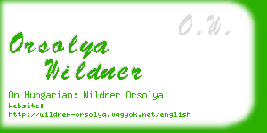 orsolya wildner business card